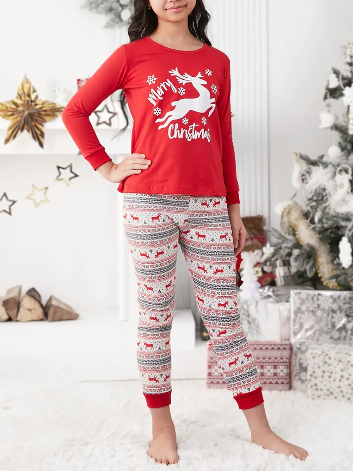 Royalfashion Коледни детски пижами с принт