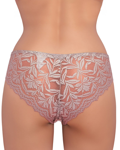 Royalfashion Дамски дантелени бикини в розово PLUS SIZE