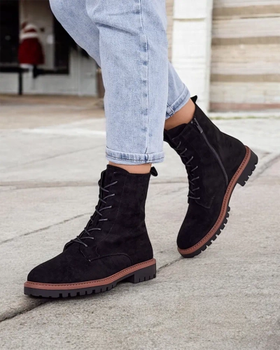 Дамски елегантни глезенови ботуши Royalfashion Gosop