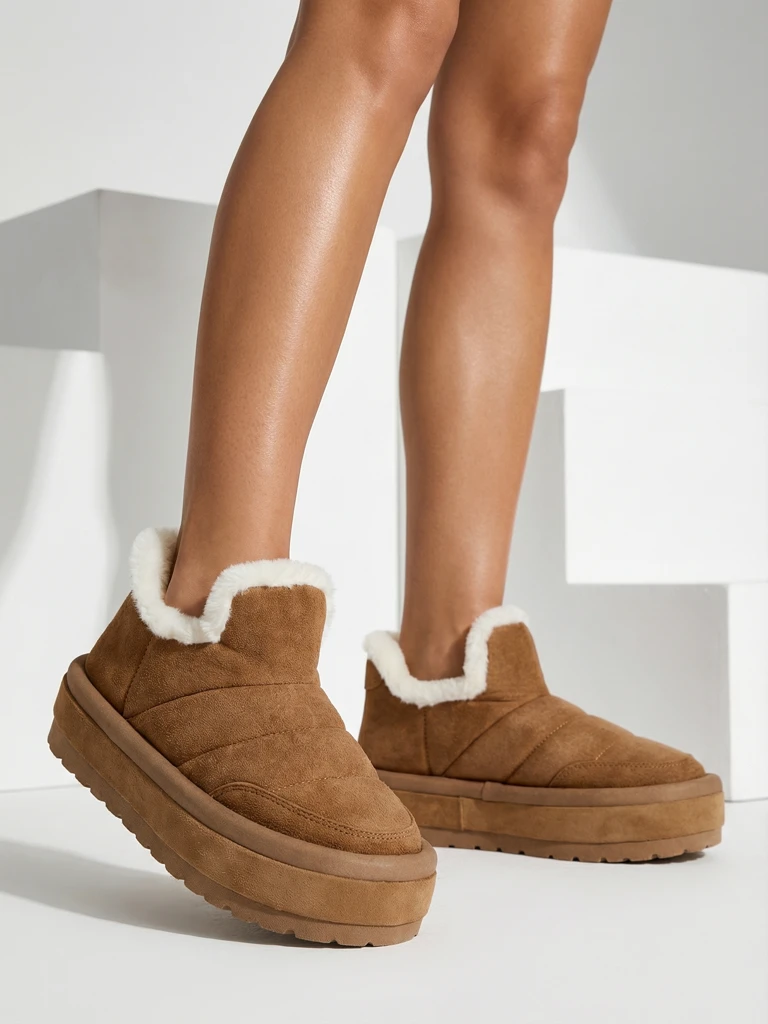 Royalfashion Дамски къси ботуши Zoeno a'la snow boots