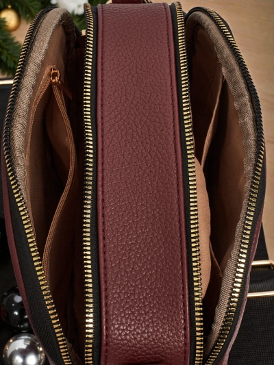 Малка дамска чанта от еко кожа Connere с капитониран ефект