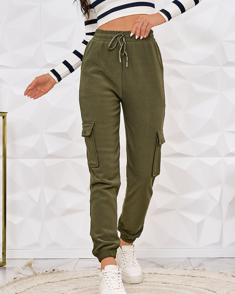 Royalfashion Дамски изолиран боен панталон