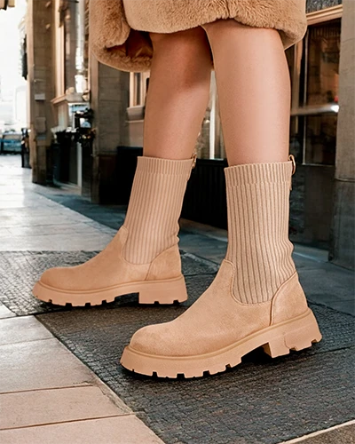 Роялфешън Дамски боти без връзки Derette