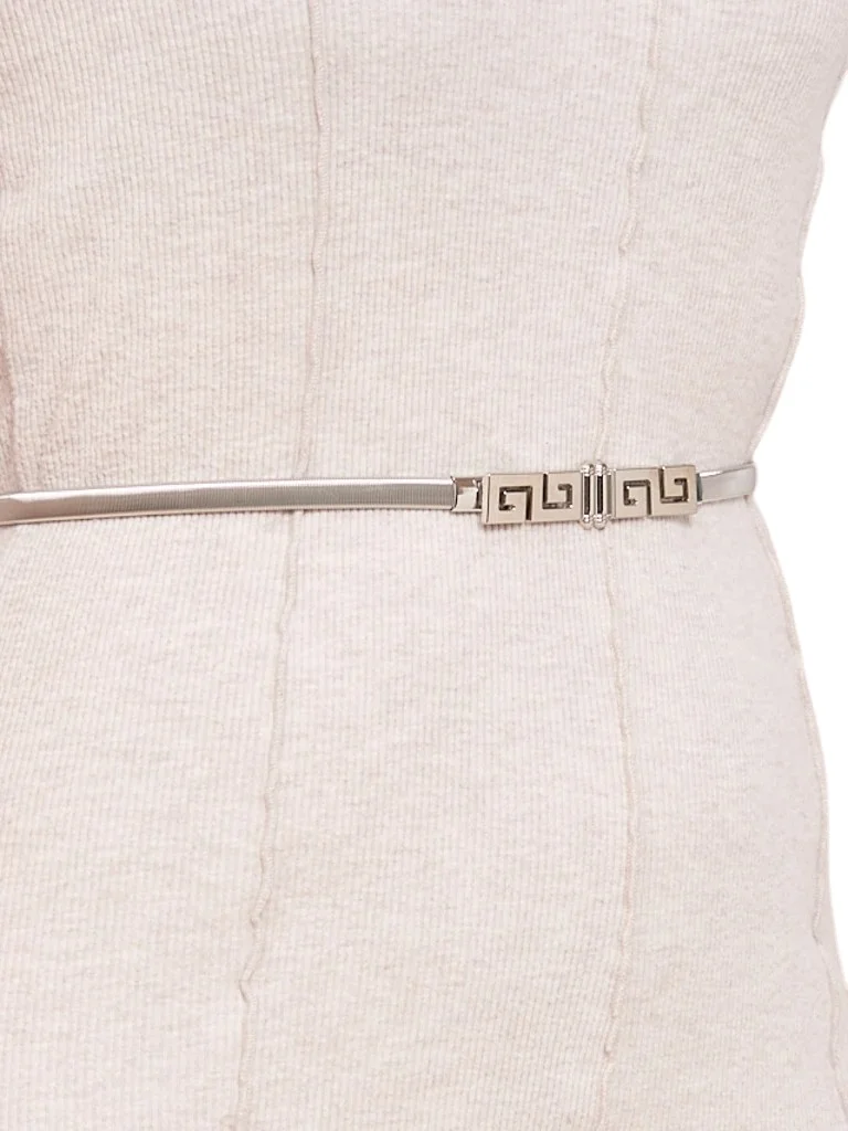 Дамски метален колан сребърен Heraklesa Greca glamour стилен 64-100 см