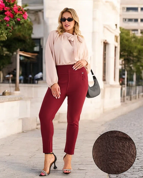 Royalfashion Дамски изолирани панталони тип "трегери" PLUS SIZE