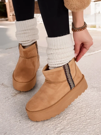 Royalfashion Къси дамски снежни боти Haluzi