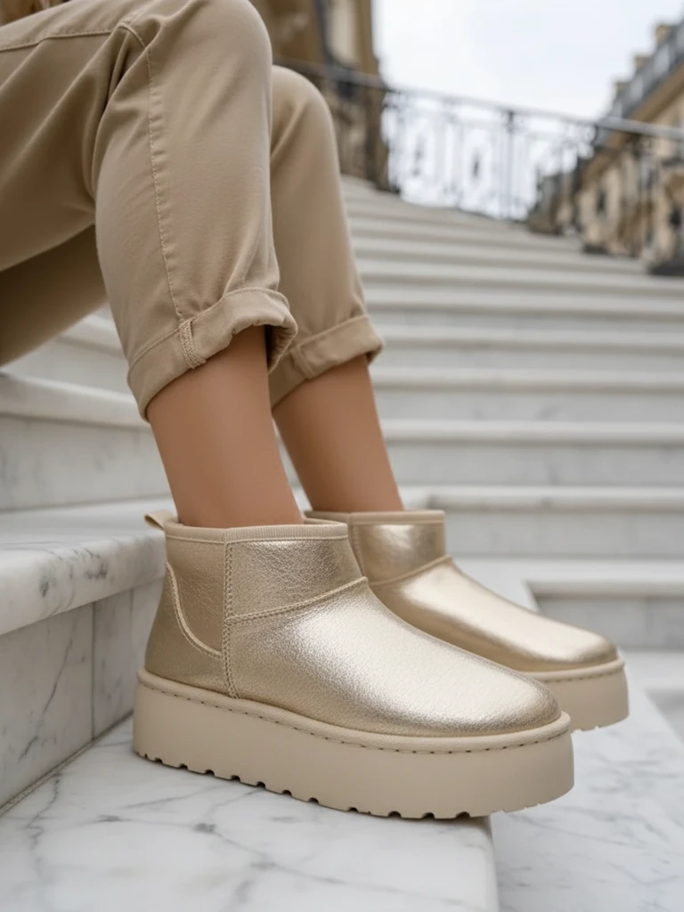 Royalfashion Дамски ботуши за сняг на платформа a'la Dagodo