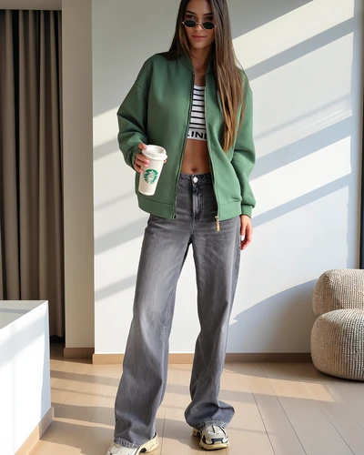 Royalfashion Летен бомбър с цип