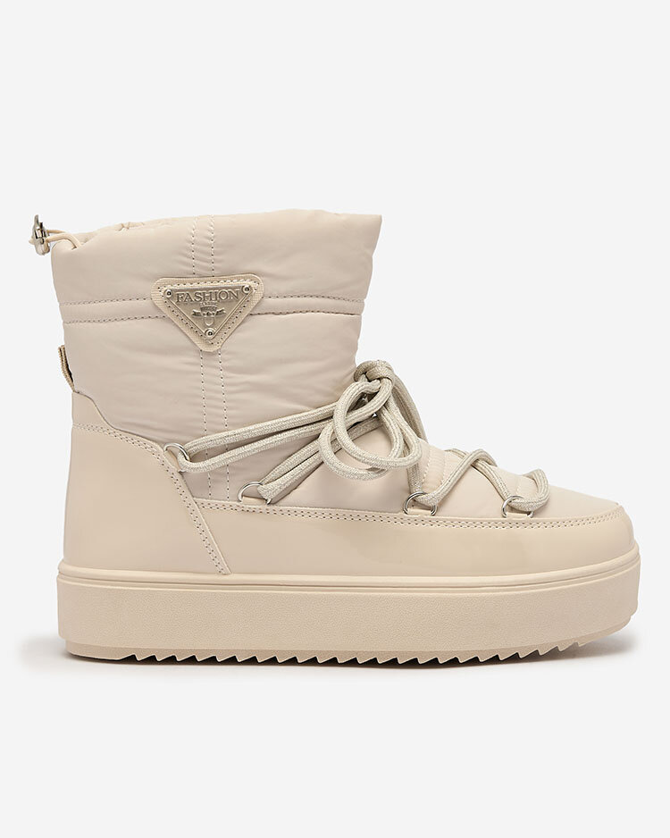 Royalfashion Дамски ботуши a'la snow boots в бежово Nevsone