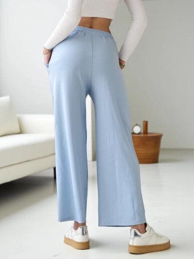 Royalfashion Жени широки спортни панталони от вискоза с циркония