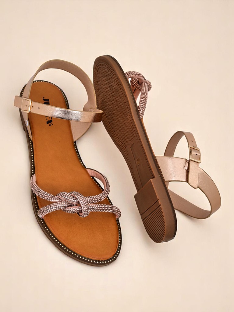 Royalfashion Дамски сандали с декоративни цирконии Bella Shine