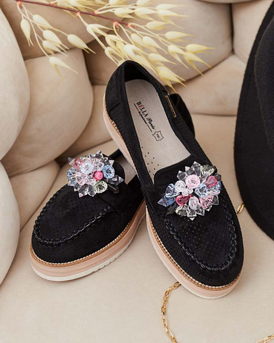 Royalfashion Мокасини с цветни камъни Restea