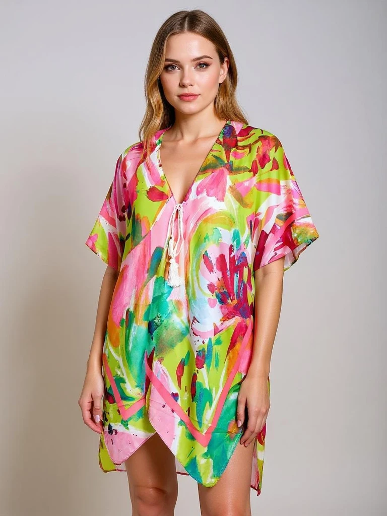 Royalfashion Парео - Дамска лятна плажна туника с шарен дизайн Wild Coast