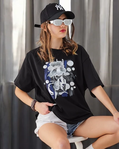 Рокля Модерни женски памучен потник с принт