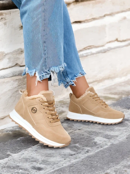 Royalfashion Светлокафяви дамски изолирани спортни обувки Lahho