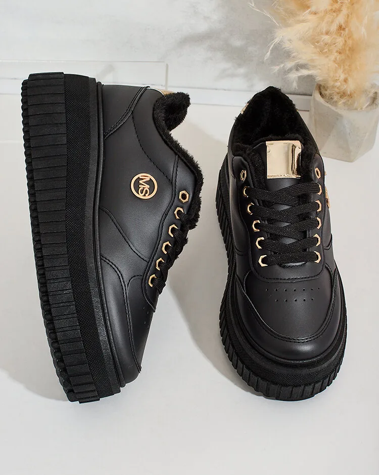 Royalfashion Затоплени дамски маратонки с кожа Sofi