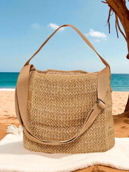 Royalfashion Голяма дамска сламена чанта Nysa Ariadne