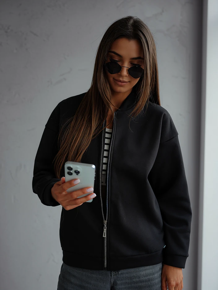 Royalfashion Суичър бомбер с цип