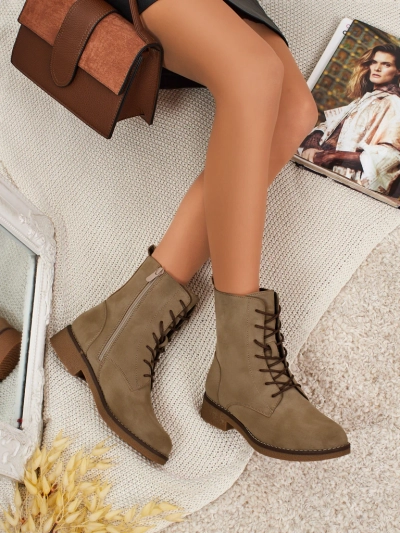 Еко кожени матови дамски боти Treviline