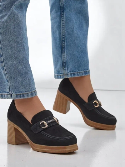 Royalfashion дамски лоуфъри с широк ток Apareus