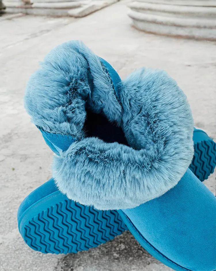 Royalfashion Дамски къси ботуши a'la snow boots Malla