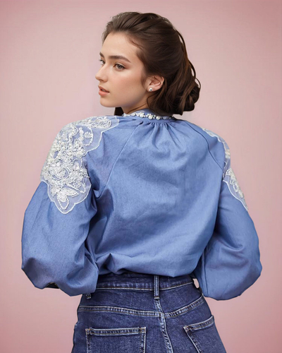 Royalfashion Дамска риза с циркони