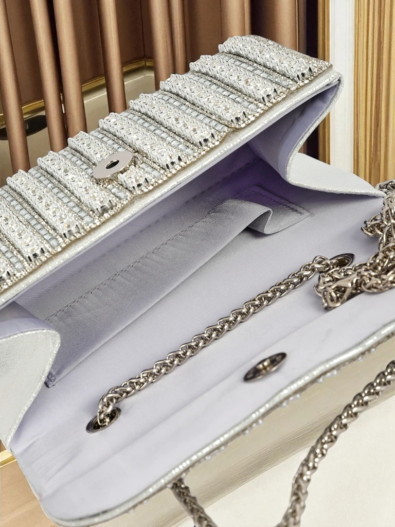 Royalfashion Дамска чанта клъч с цирконии Elira Dusk