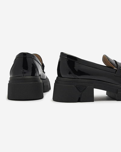 Лакирани черни мокасини за жени Tygriss- Footwear