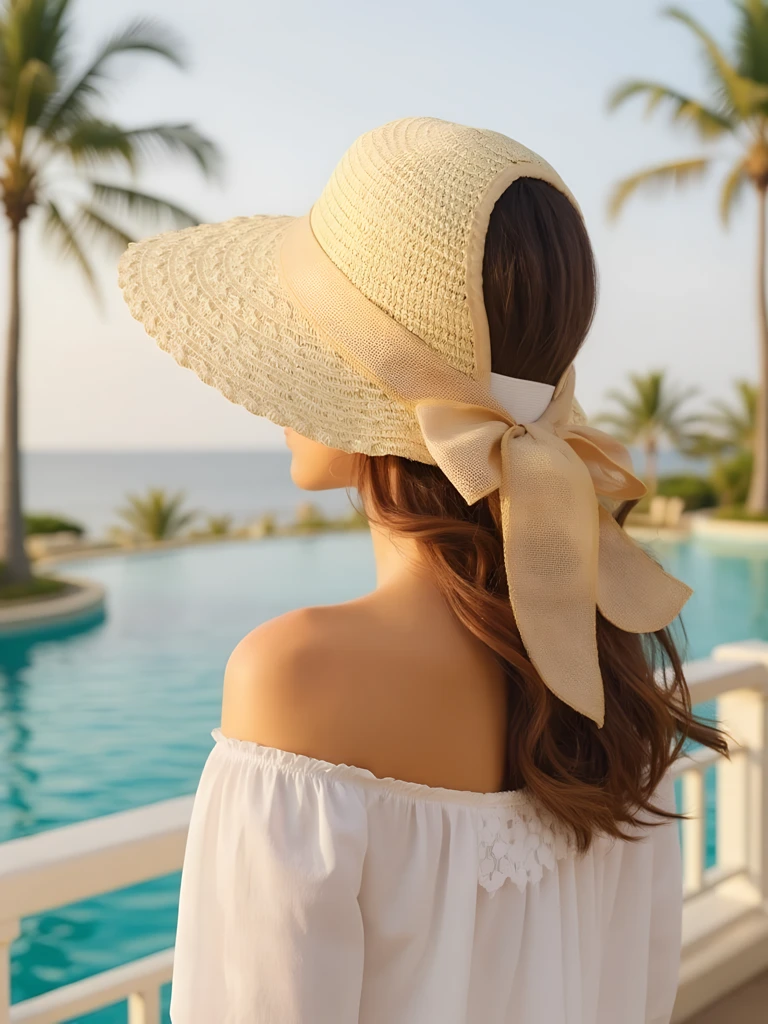 Royalfashion Дамска сламена шапка Mira Flare