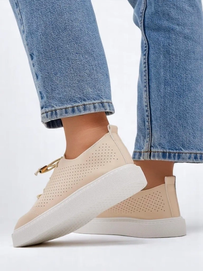 Royalfashion Дамски перфориранни спортни обувки с дантела Vaned