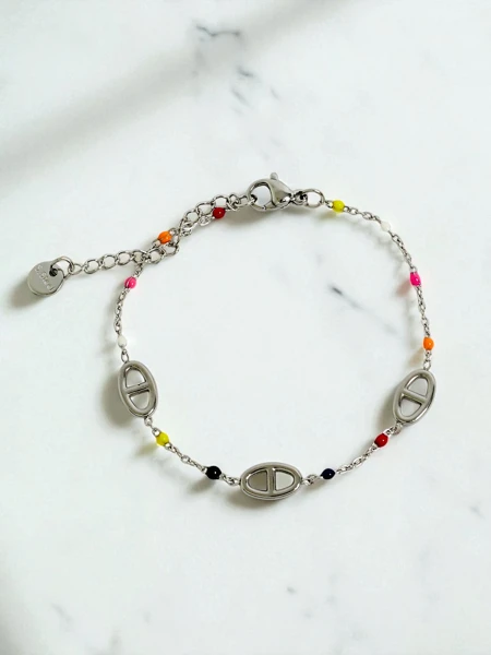 Гривна Callisto Aurea с мъниста, позлатена