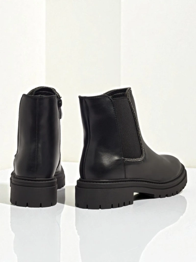 Боти от екологична кожа с цирконии Novira