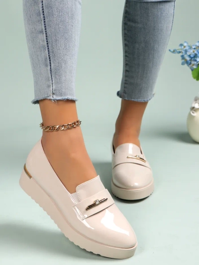 Royalfashion дамски лакови мокасини Arefel