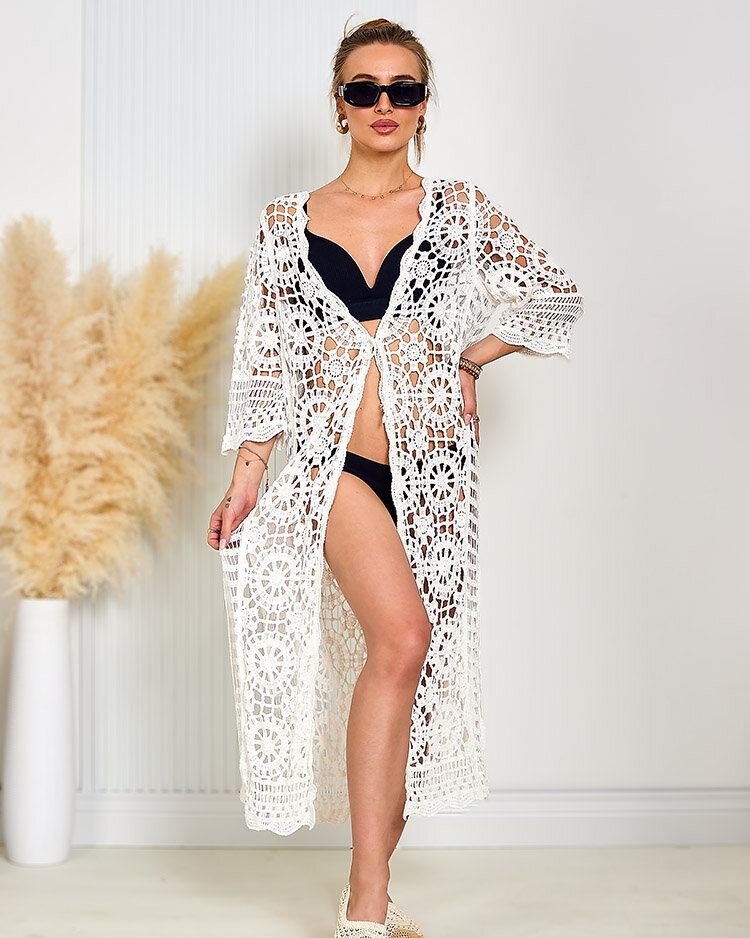 Royalfashion Дамска дантелена плажна покривка