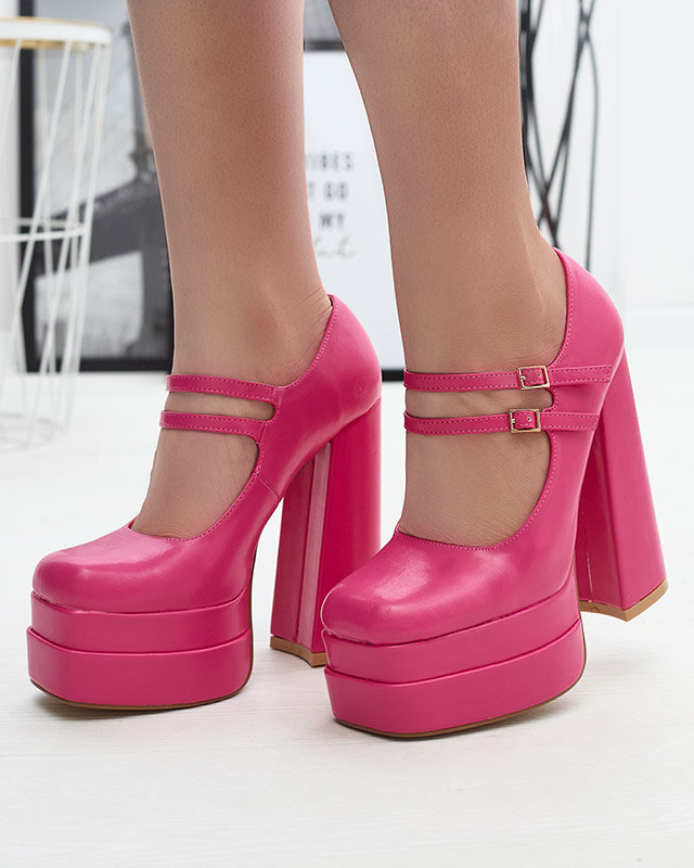 Фуксия дамски обувки с висок ток Edisa - Обувки