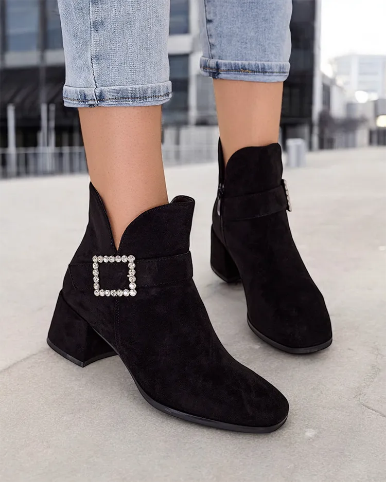 Дамски гръбкни боти с нисък ток Royalfashion Vetti