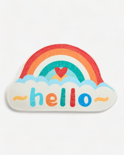 Royalfashion Цветна изтривалка за врата с дъга 40x60