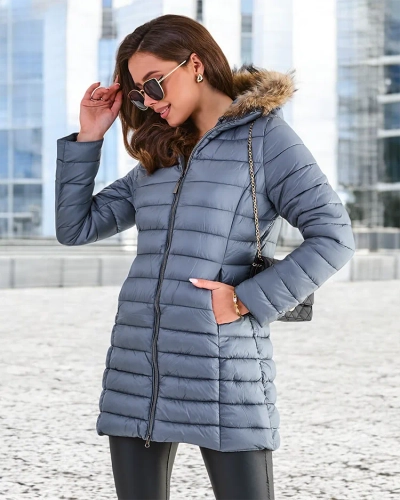 Royalfashion Дамско пухено зимно яке