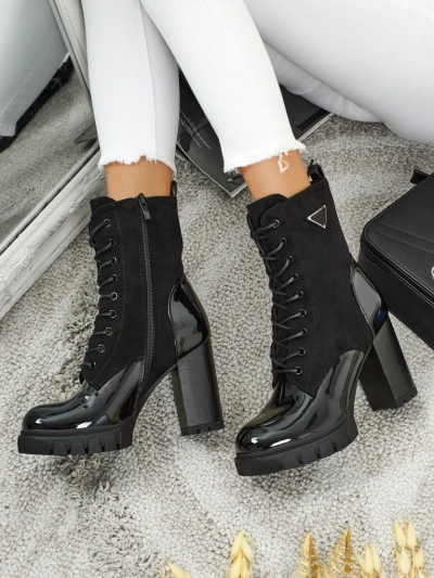 Дамски еко велурени боти на ток Event Bramble