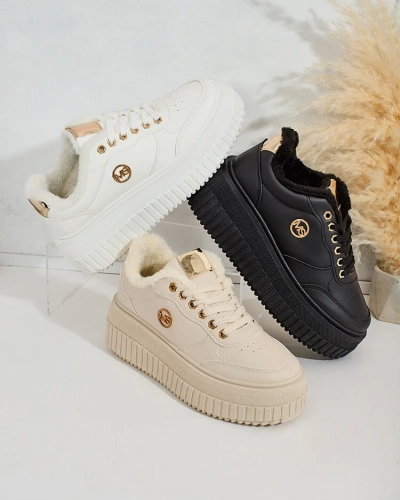 Royalfashion Затоплени дамски маратонки с кожа Sofi