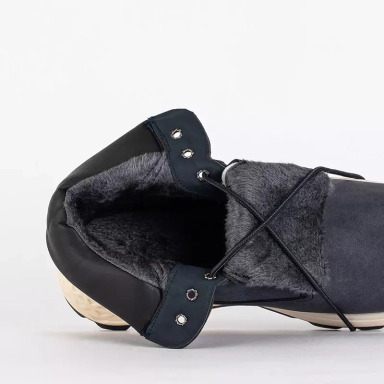 OUTLET Granatowe trekkingi męskie Reden - Obuwie