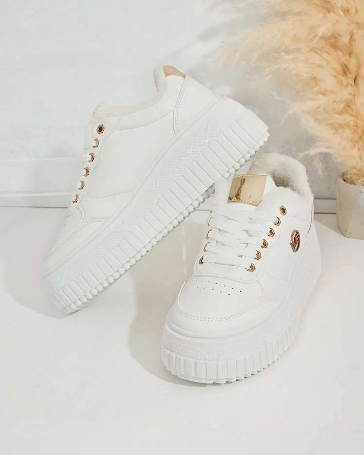 Royalfashion Затоплени дамски маратонки с кожа Sofi