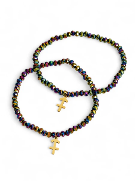 Royalfashion Дамски гривни с висулка котва, комплект от две