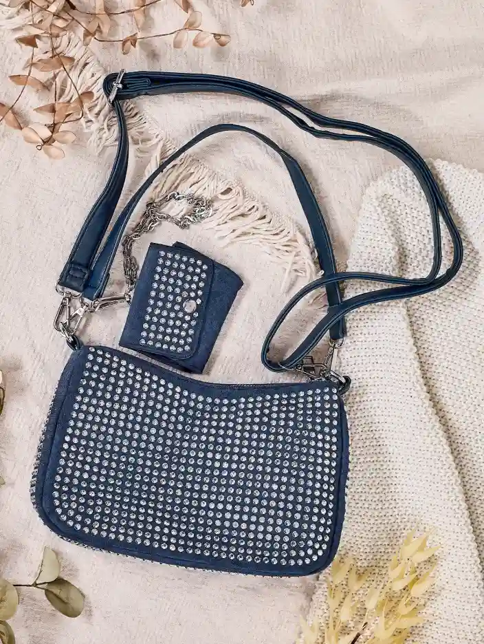 Royalfashion Малка дамска чанта с шипове