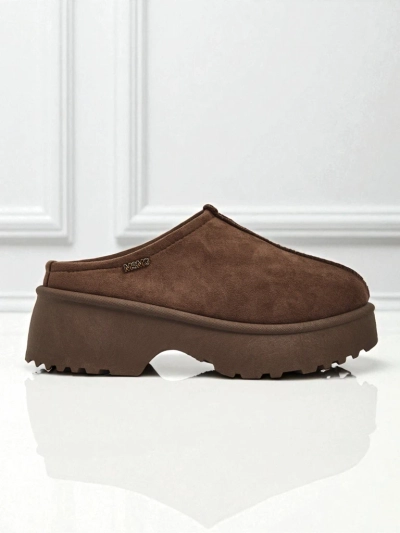 Къси дамски боти а'ла сноубутс с пухкава подплата Calindra