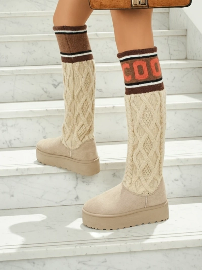 Високи дамски ботуши а ла снегоходки с горна част Anane