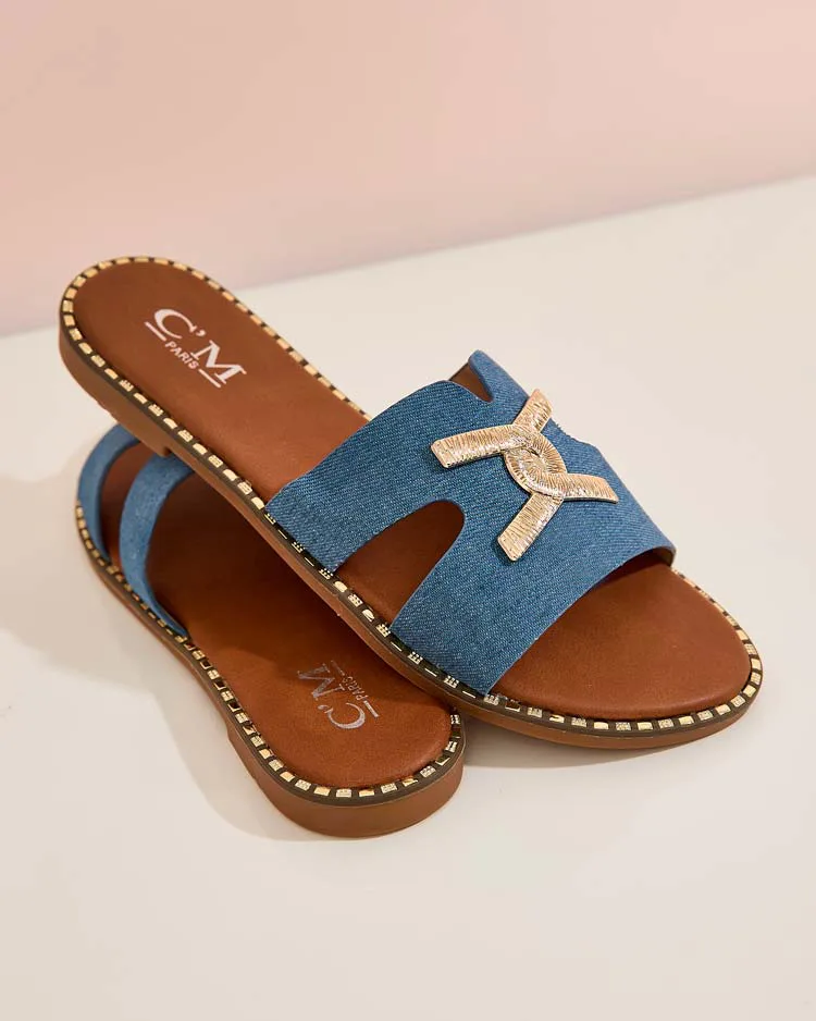 Royalfashion Дамски джапанки Ovore с плоска подметка