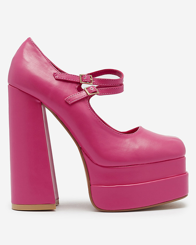 Фуксия дамски обувки с висок ток Edisa - Обувки