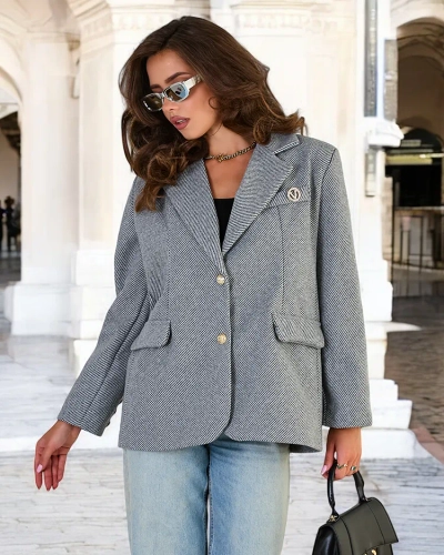 Royalfashion Дамско късо палто