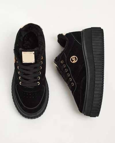 Royalfashion Затоплени дамски маратонки с кожа Nozii